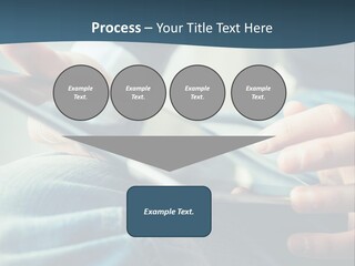 A Person Holding A Cell Phone In Their Hands PowerPoint Template