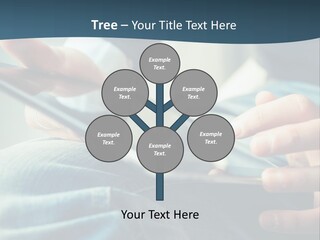 A Person Holding A Cell Phone In Their Hands PowerPoint Template