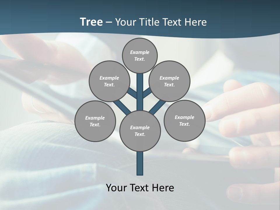 A Person Holding A Cell Phone In Their Hands PowerPoint Template