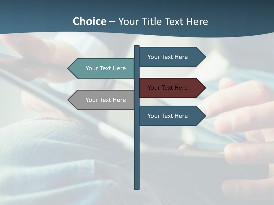 A Person Holding A Cell Phone In Their Hands PowerPoint Template