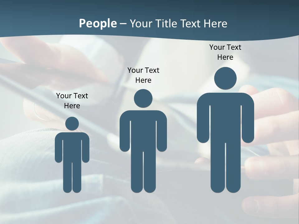 A Person Holding A Cell Phone In Their Hands PowerPoint Template