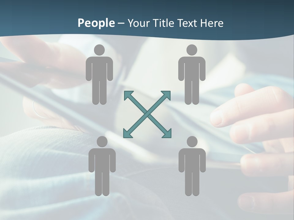 A Person Holding A Cell Phone In Their Hands PowerPoint Template