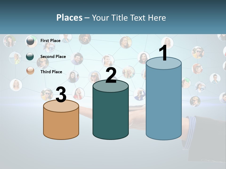 A Person Holding A Cell Phone In Their Hand PowerPoint Template