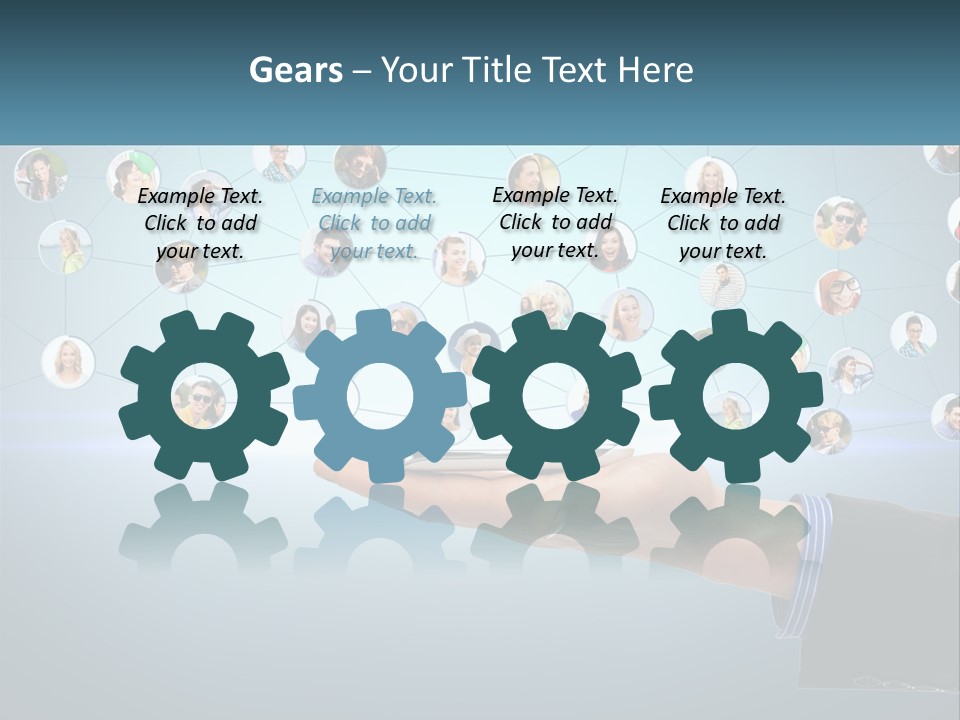 A Person Holding A Cell Phone In Their Hand PowerPoint Template