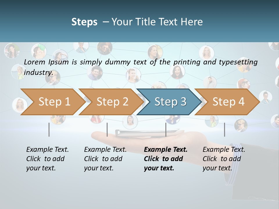 A Person Holding A Cell Phone In Their Hand PowerPoint Template