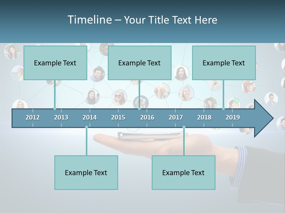 A Person Holding A Cell Phone In Their Hand PowerPoint Template