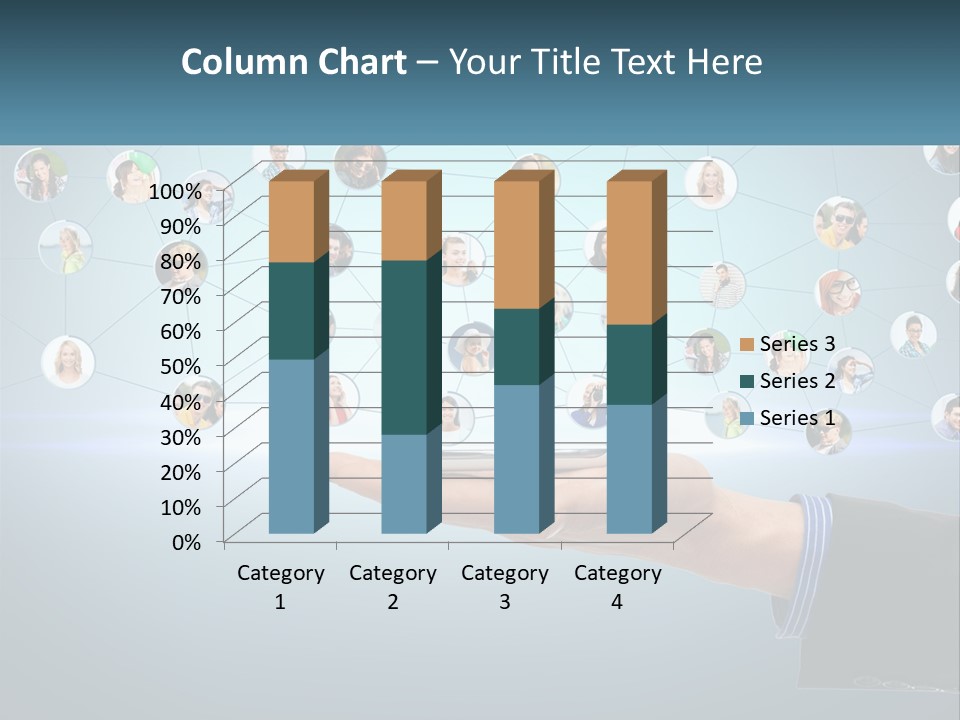 A Person Holding A Cell Phone In Their Hand PowerPoint Template