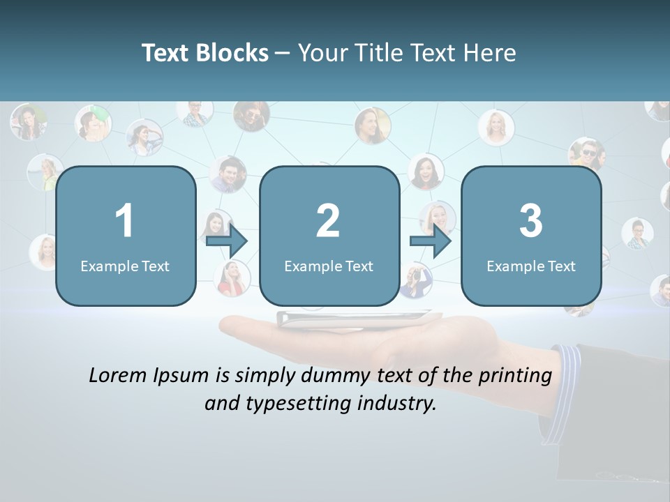A Person Holding A Cell Phone In Their Hand PowerPoint Template