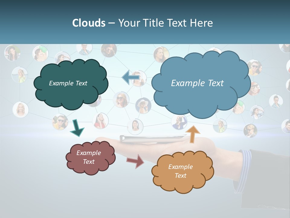 A Person Holding A Cell Phone In Their Hand PowerPoint Template