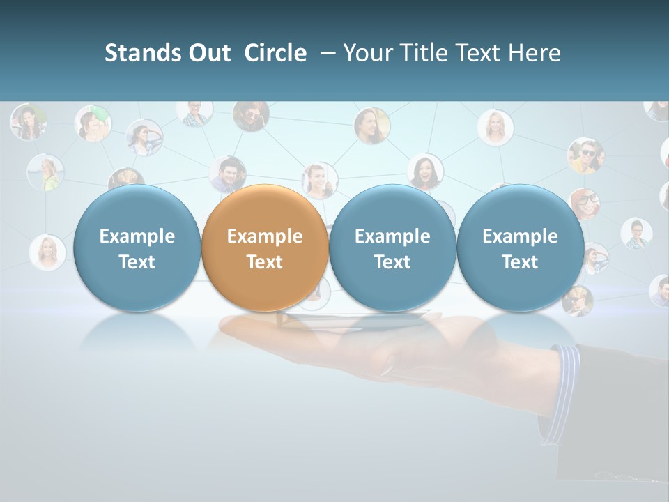 A Person Holding A Cell Phone In Their Hand PowerPoint Template