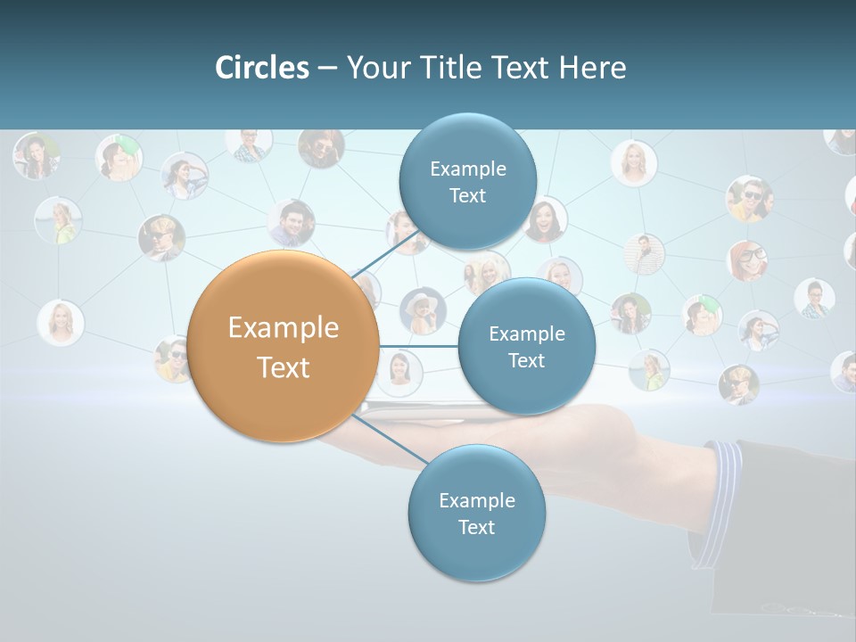 A Person Holding A Cell Phone In Their Hand PowerPoint Template