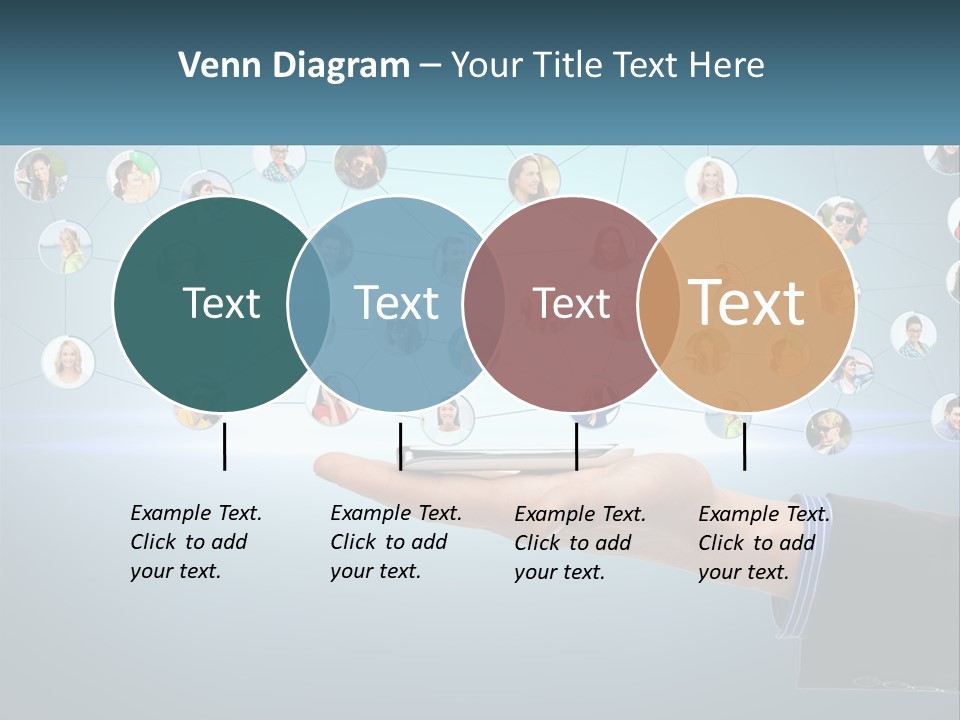 A Person Holding A Cell Phone In Their Hand PowerPoint Template