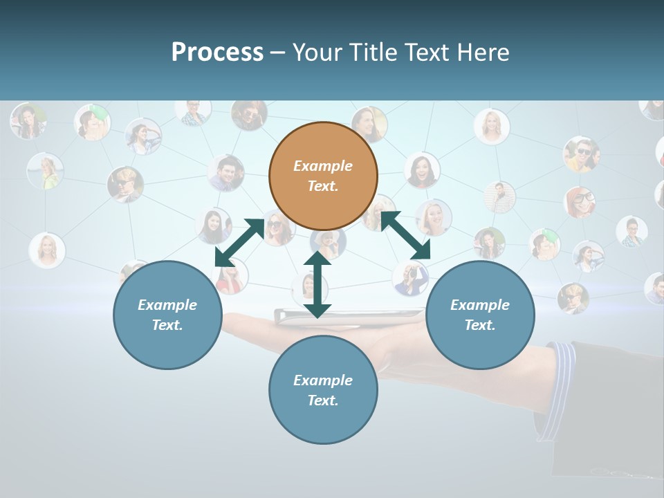 A Person Holding A Cell Phone In Their Hand PowerPoint Template