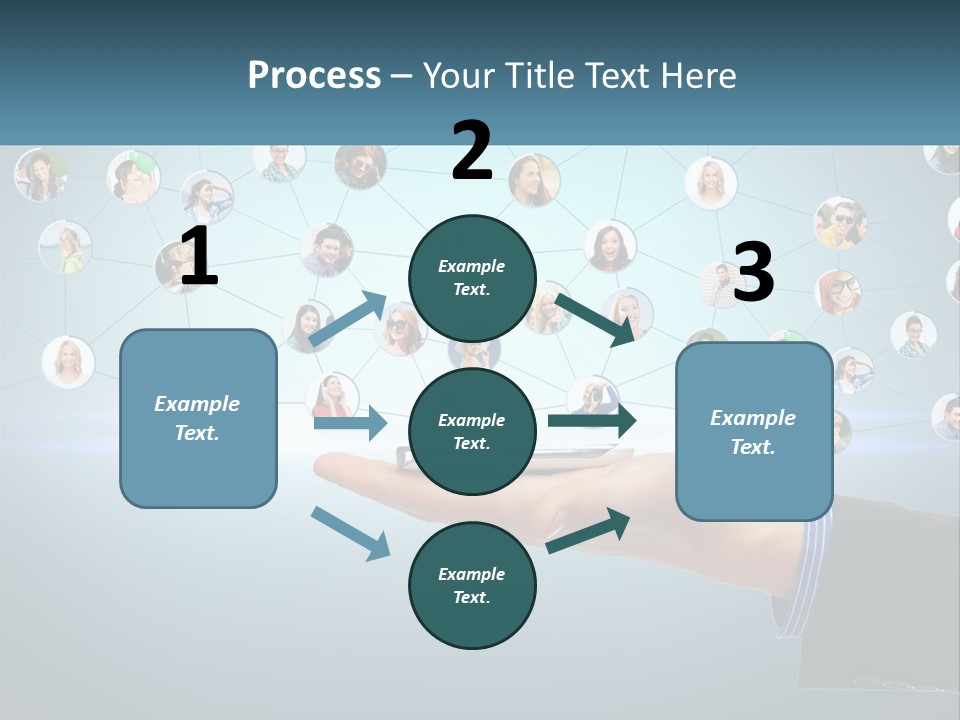 A Person Holding A Cell Phone In Their Hand PowerPoint Template