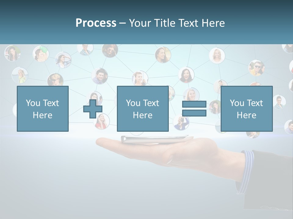 A Person Holding A Cell Phone In Their Hand PowerPoint Template