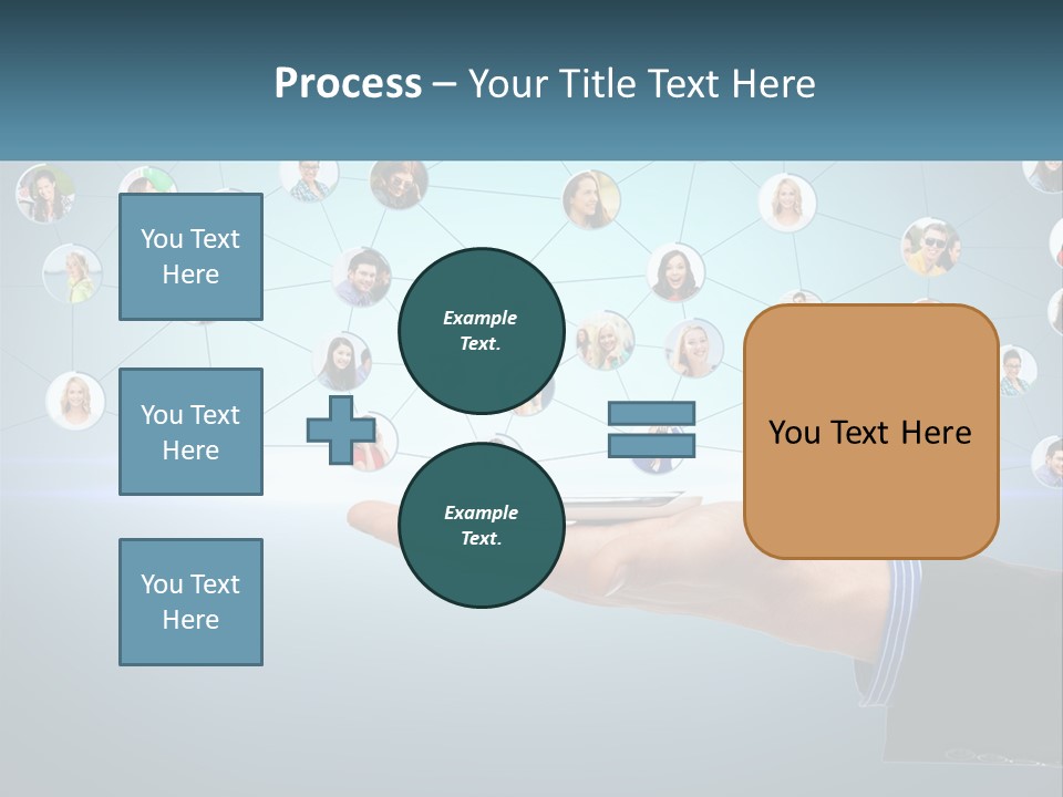 A Person Holding A Cell Phone In Their Hand PowerPoint Template