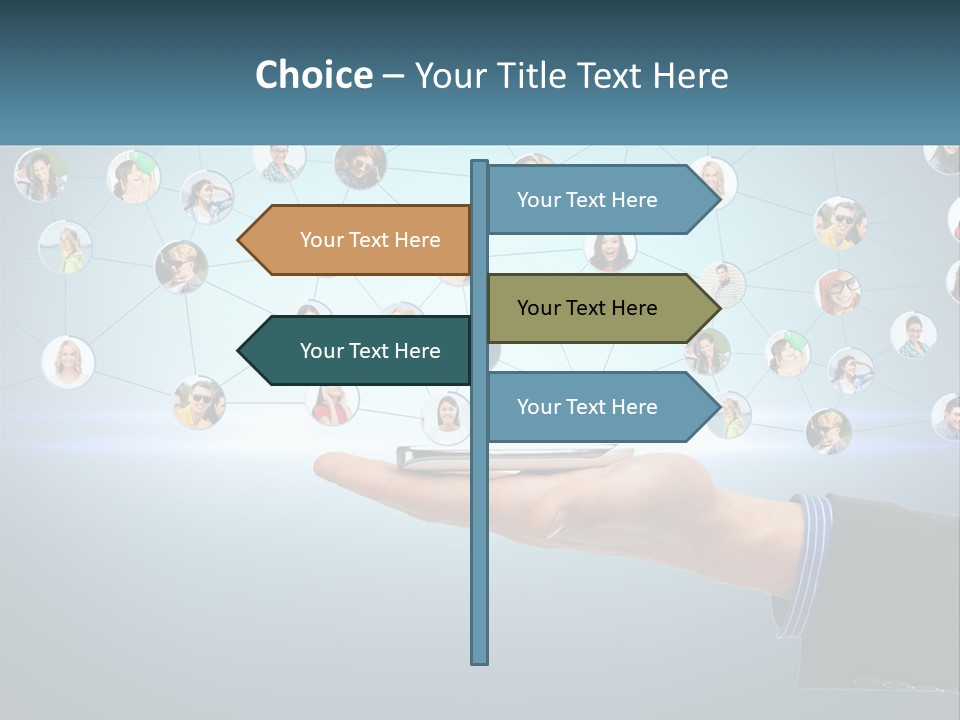 A Person Holding A Cell Phone In Their Hand PowerPoint Template
