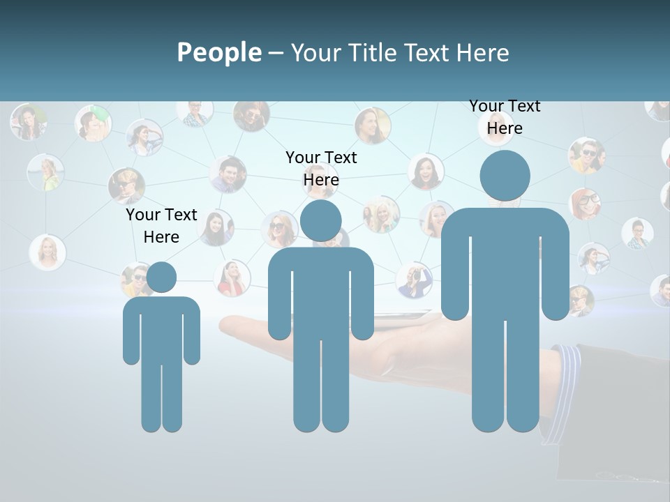 A Person Holding A Cell Phone In Their Hand PowerPoint Template