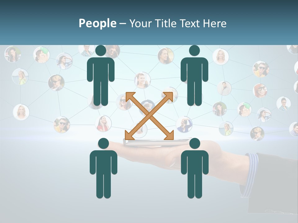 A Person Holding A Cell Phone In Their Hand PowerPoint Template