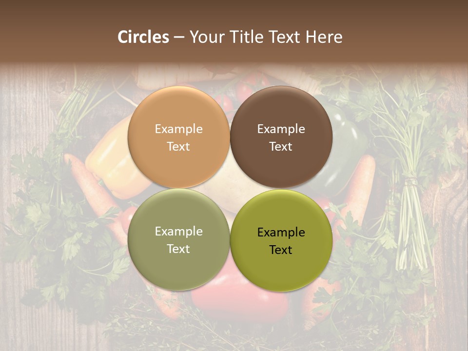 A Bunch Of Vegetables On A Wooden Table PowerPoint Template