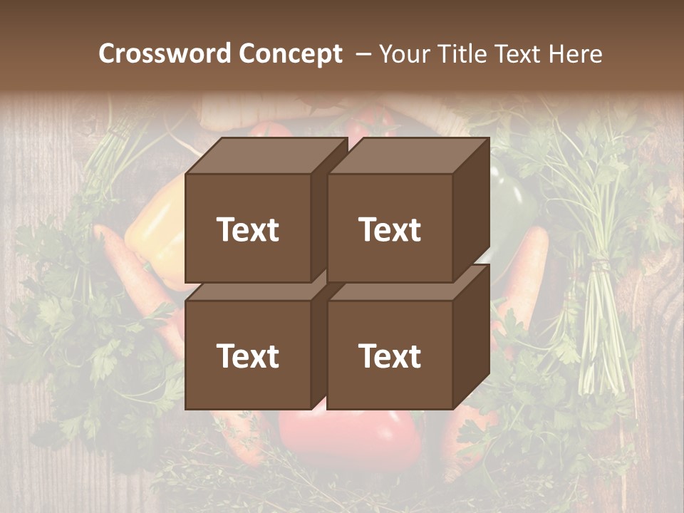 A Bunch Of Vegetables On A Wooden Table PowerPoint Template