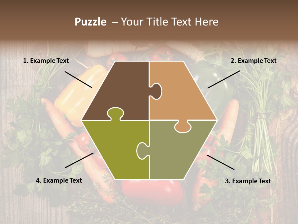 A Bunch Of Vegetables On A Wooden Table PowerPoint Template