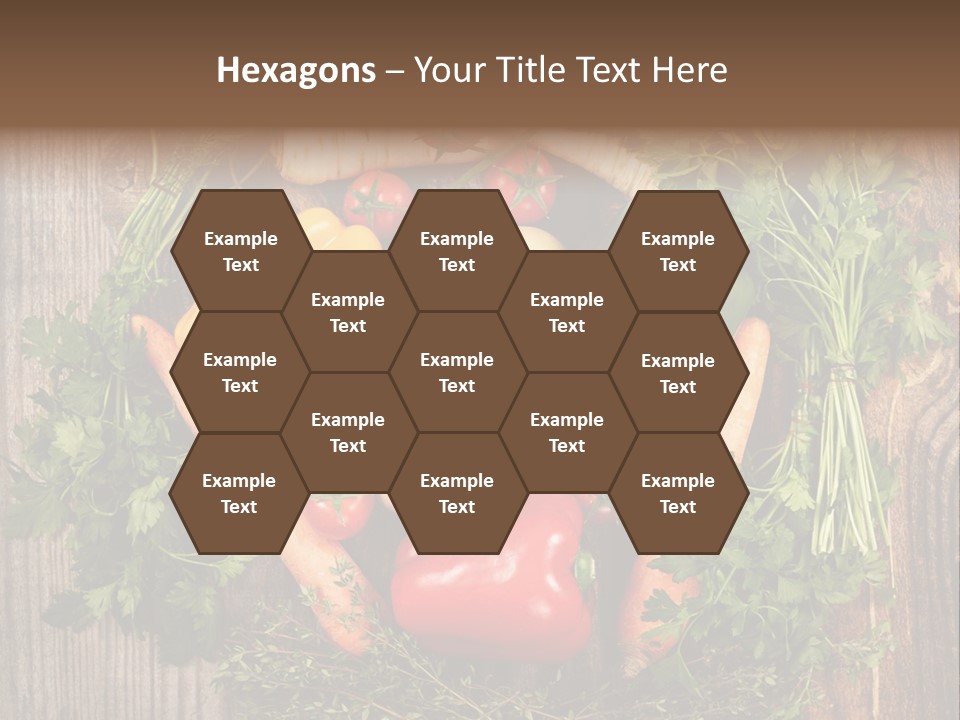 A Bunch Of Vegetables On A Wooden Table PowerPoint Template