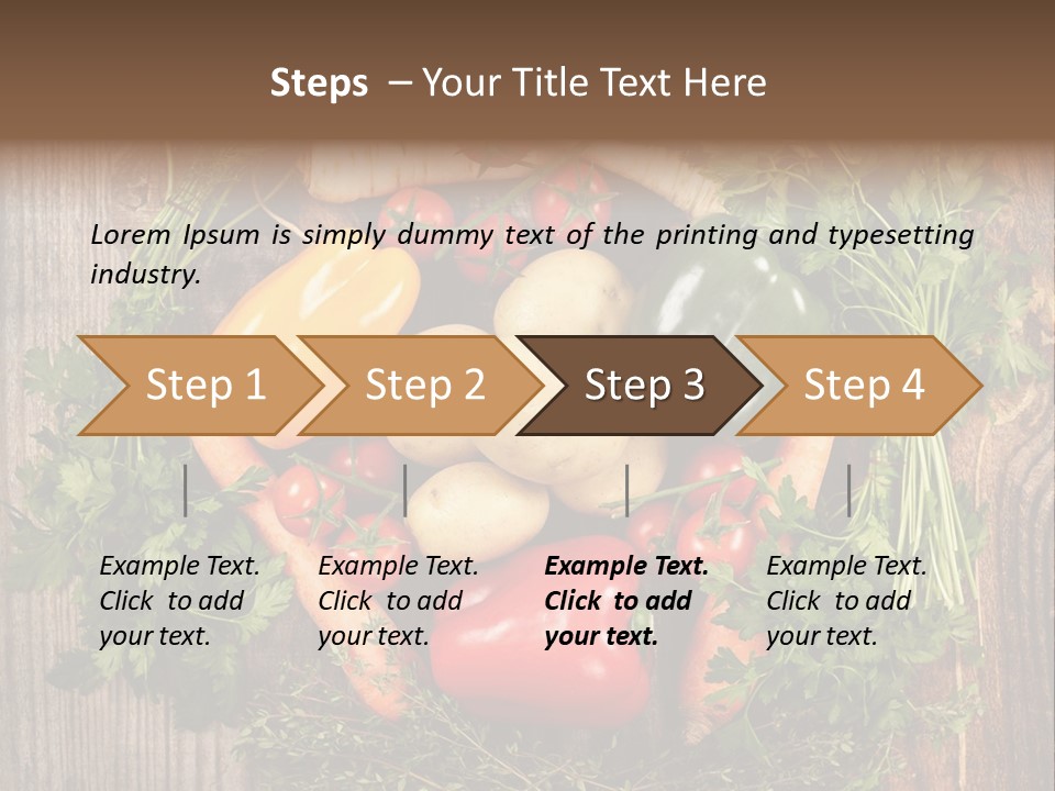 A Bunch Of Vegetables On A Wooden Table PowerPoint Template