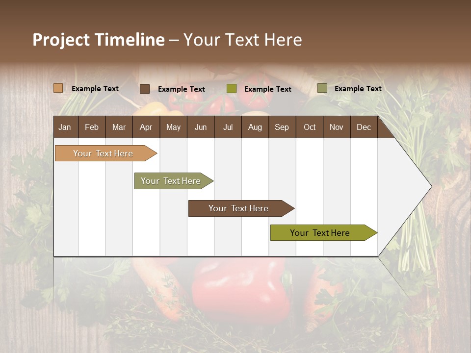 A Bunch Of Vegetables On A Wooden Table PowerPoint Template