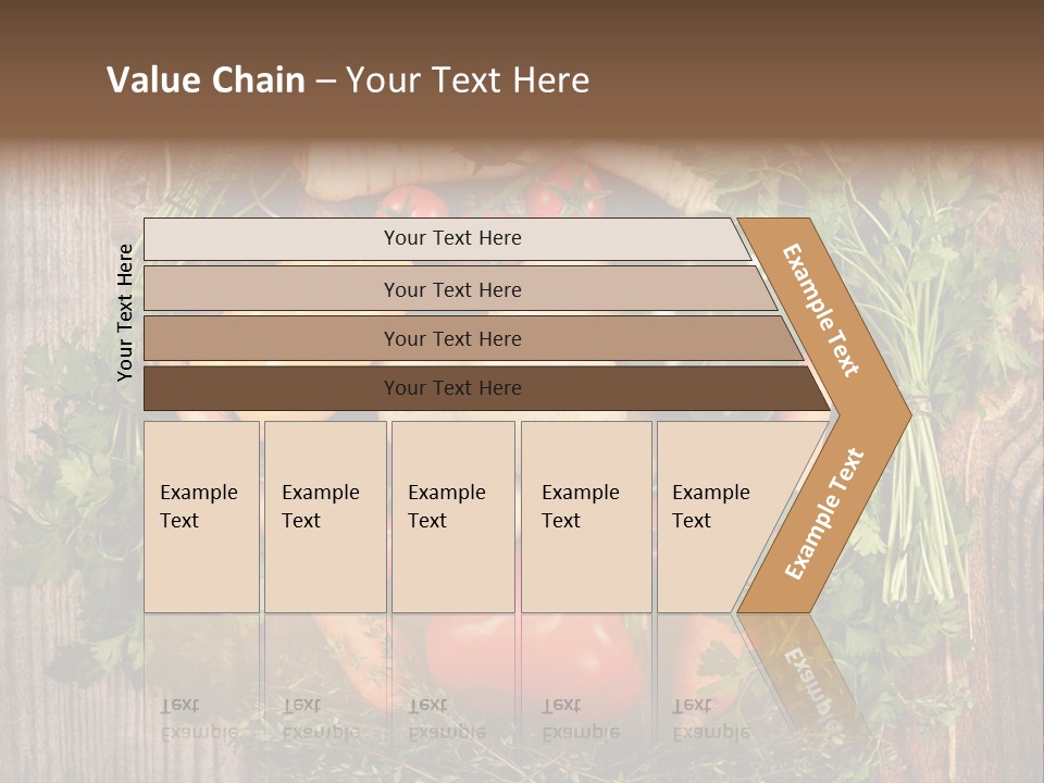 A Bunch Of Vegetables On A Wooden Table PowerPoint Template