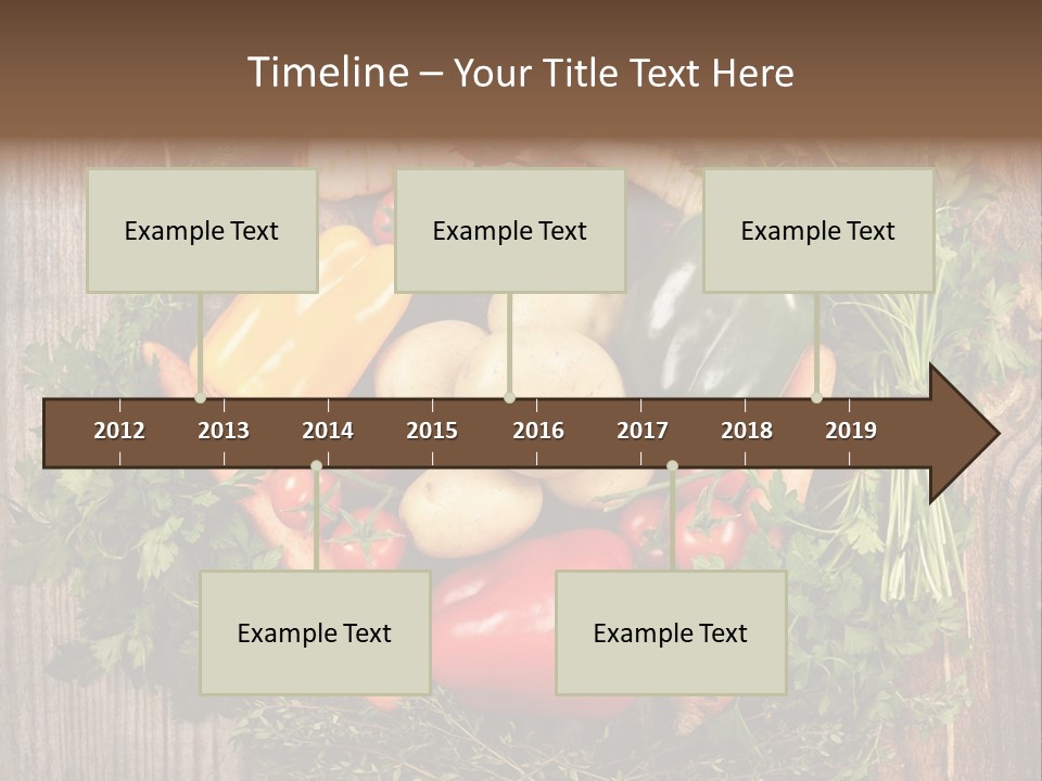 A Bunch Of Vegetables On A Wooden Table PowerPoint Template