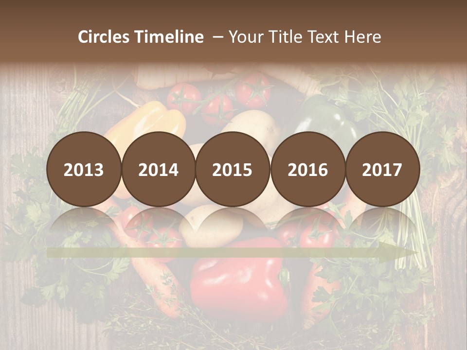 A Bunch Of Vegetables On A Wooden Table PowerPoint Template