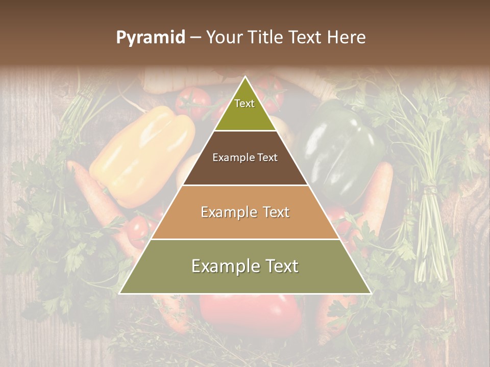 A Bunch Of Vegetables On A Wooden Table PowerPoint Template