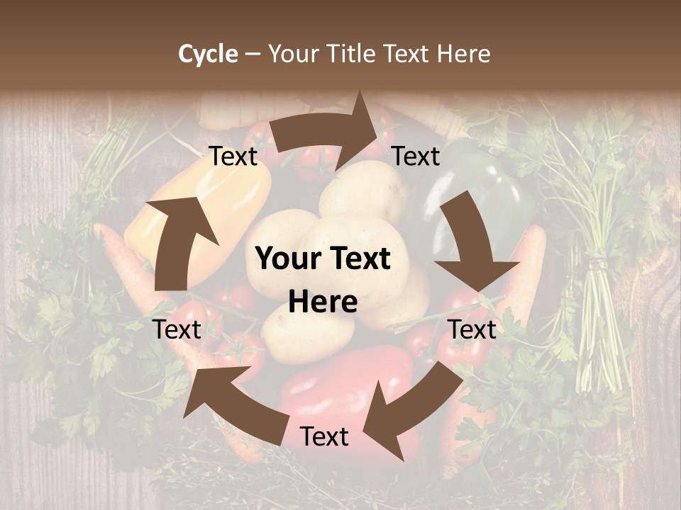 A Bunch Of Vegetables On A Wooden Table PowerPoint Template