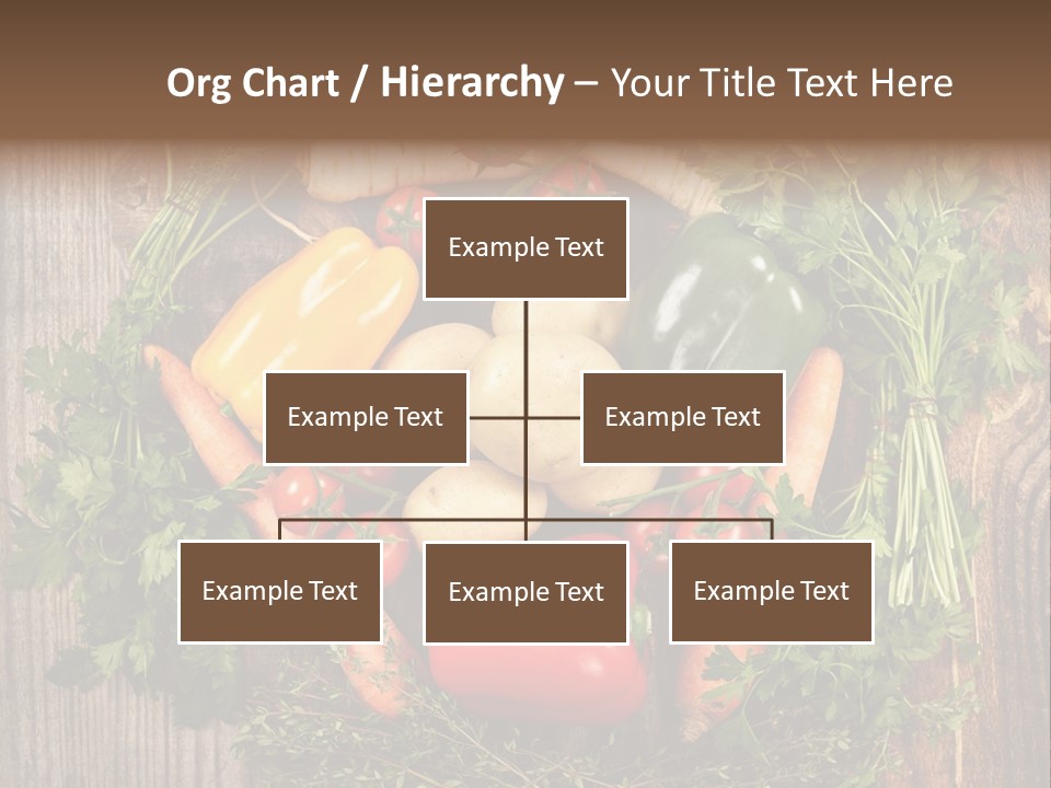 A Bunch Of Vegetables On A Wooden Table PowerPoint Template