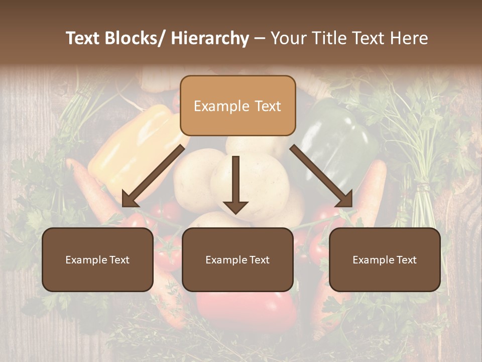 A Bunch Of Vegetables On A Wooden Table PowerPoint Template