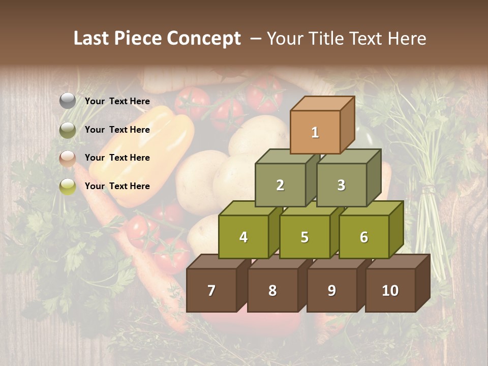 A Bunch Of Vegetables On A Wooden Table PowerPoint Template