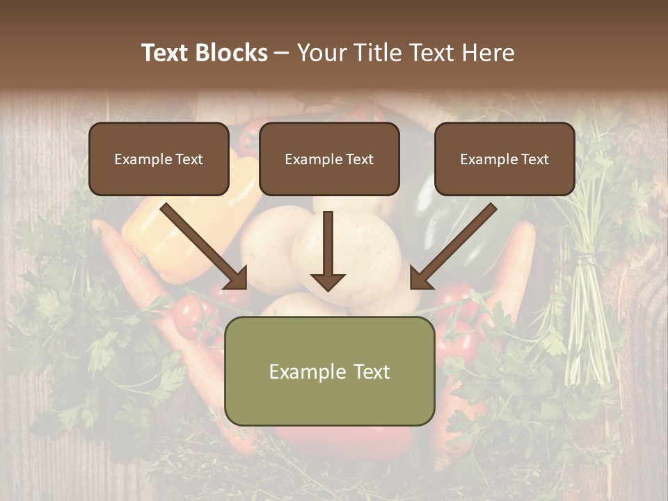 A Bunch Of Vegetables On A Wooden Table PowerPoint Template