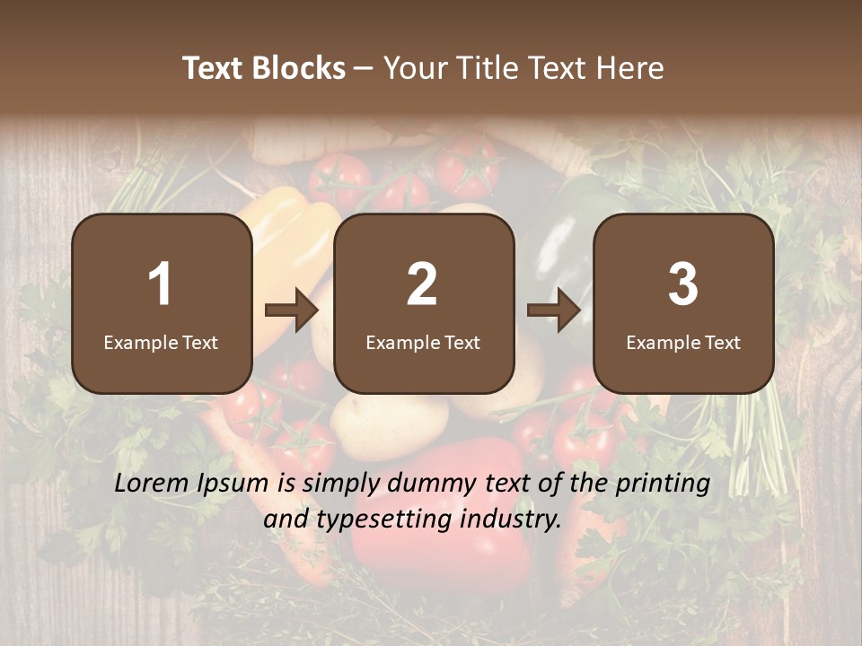 A Bunch Of Vegetables On A Wooden Table PowerPoint Template