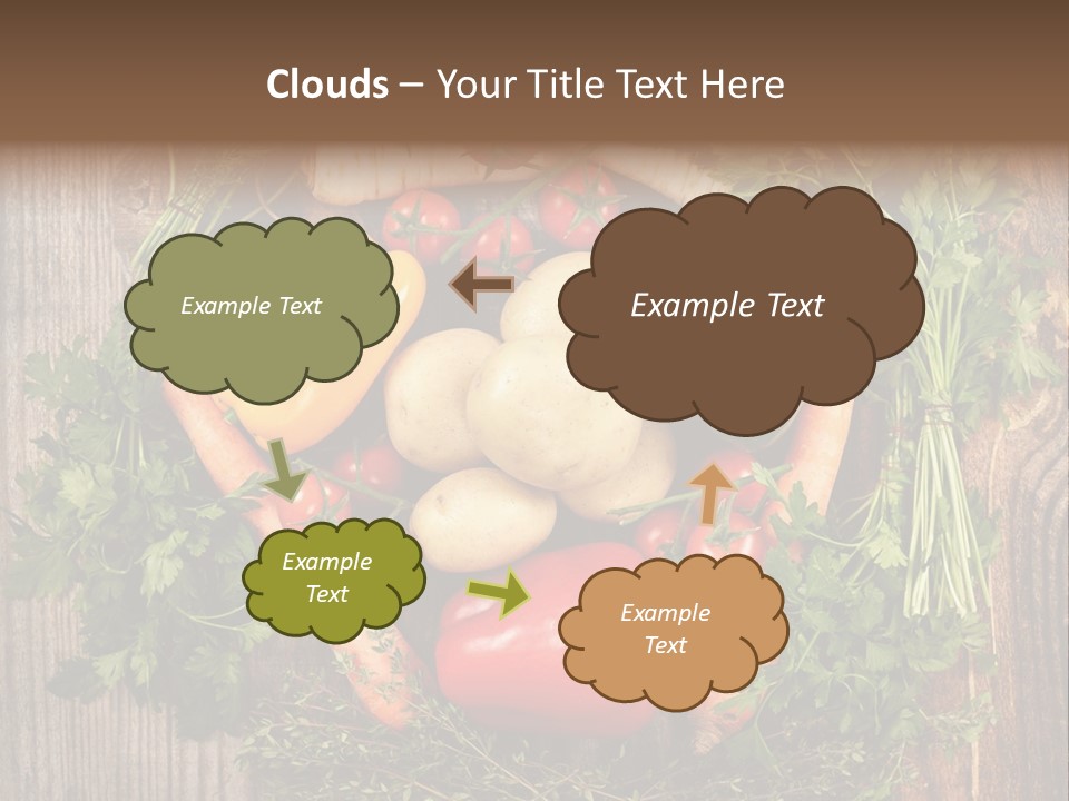 A Bunch Of Vegetables On A Wooden Table PowerPoint Template