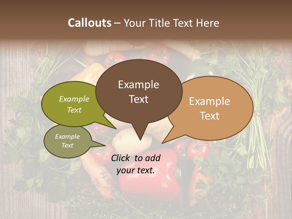 A Bunch Of Vegetables On A Wooden Table PowerPoint Template