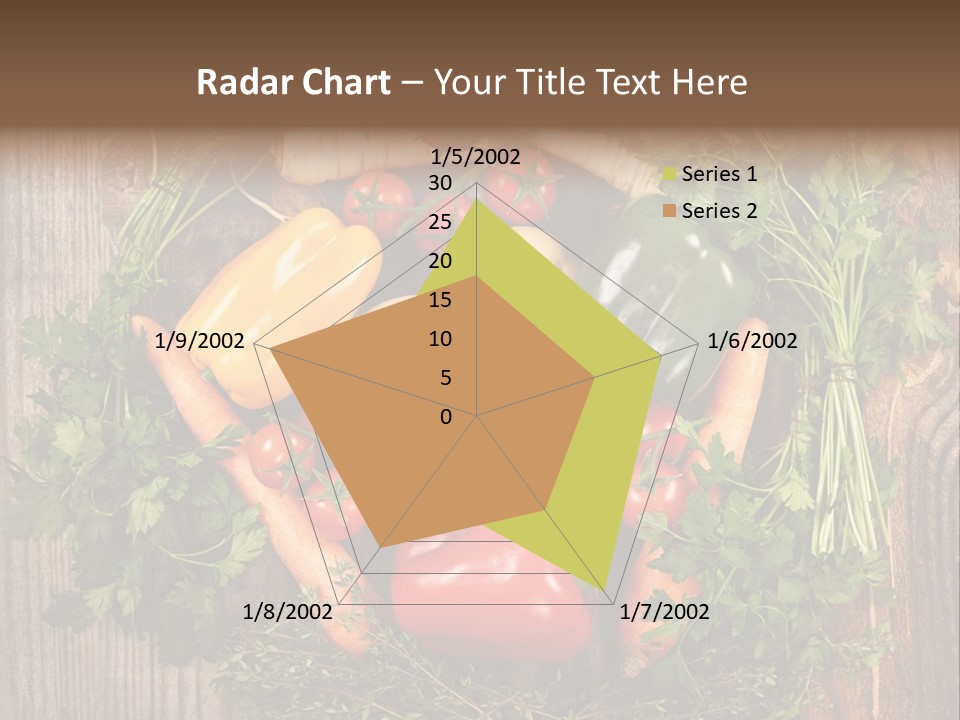 A Bunch Of Vegetables On A Wooden Table PowerPoint Template