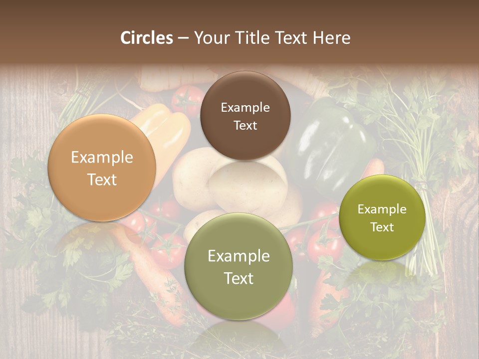 A Bunch Of Vegetables On A Wooden Table PowerPoint Template