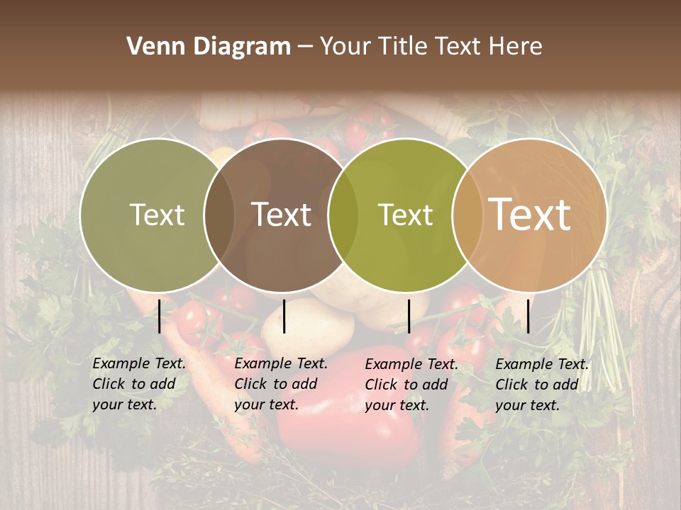 A Bunch Of Vegetables On A Wooden Table PowerPoint Template