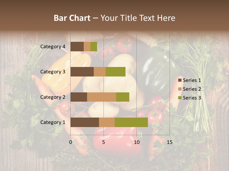 A Bunch Of Vegetables On A Wooden Table PowerPoint Template