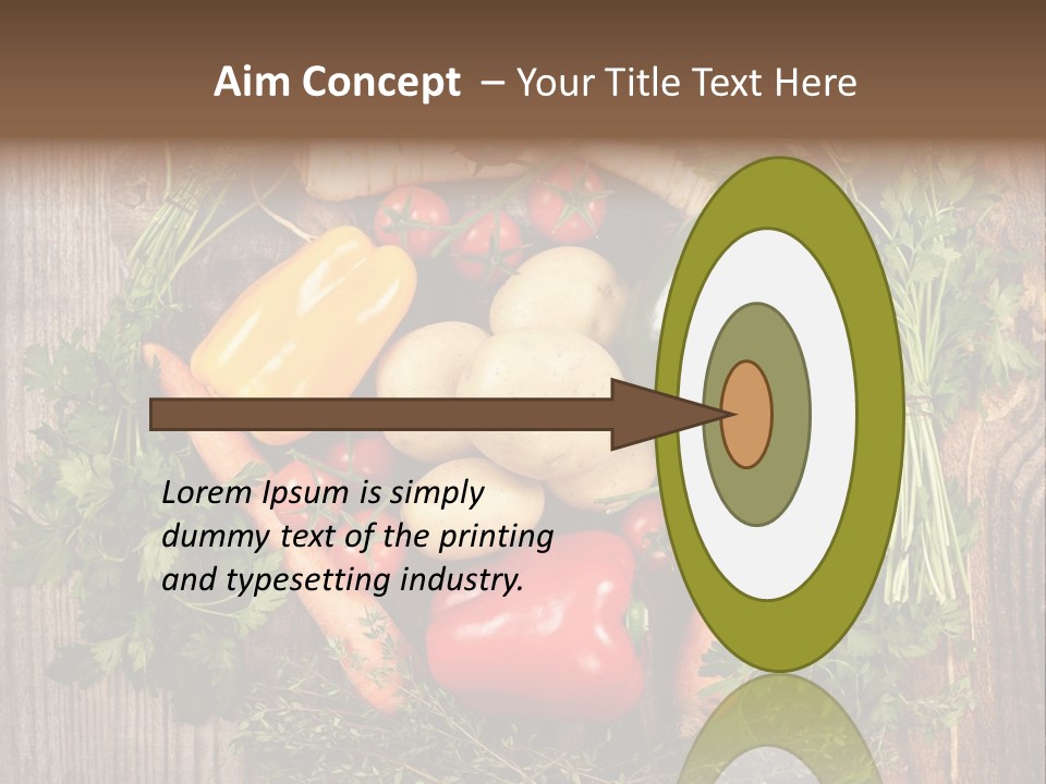 A Bunch Of Vegetables On A Wooden Table PowerPoint Template