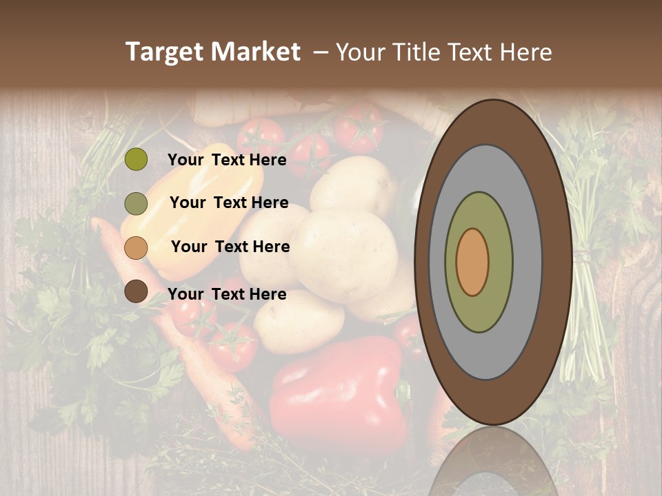 A Bunch Of Vegetables On A Wooden Table PowerPoint Template