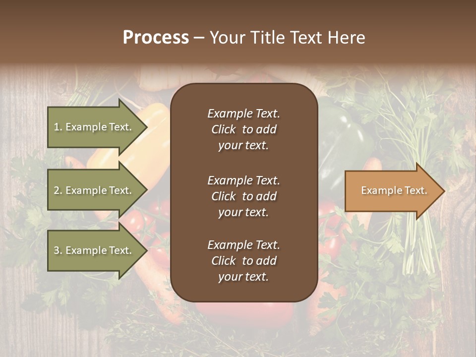 A Bunch Of Vegetables On A Wooden Table PowerPoint Template