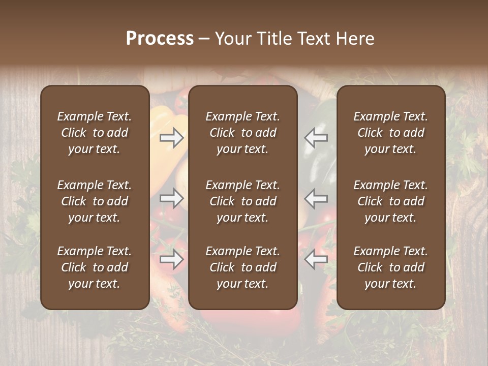 A Bunch Of Vegetables On A Wooden Table PowerPoint Template