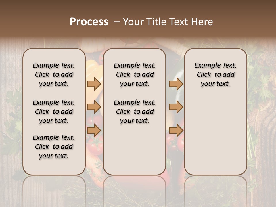 A Bunch Of Vegetables On A Wooden Table PowerPoint Template